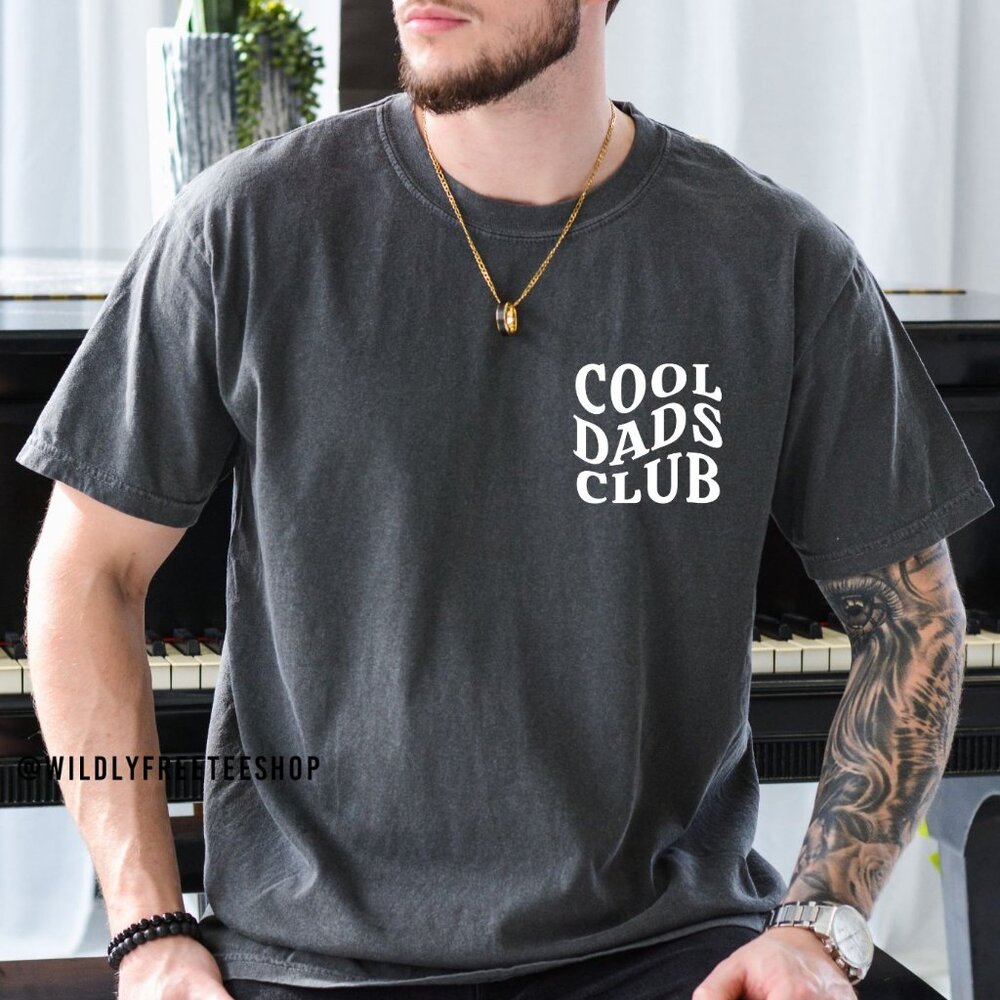 NEW Cool Dads Club Cotton Tshirt for Fathers Day Gift for Him Funny Husband Gift